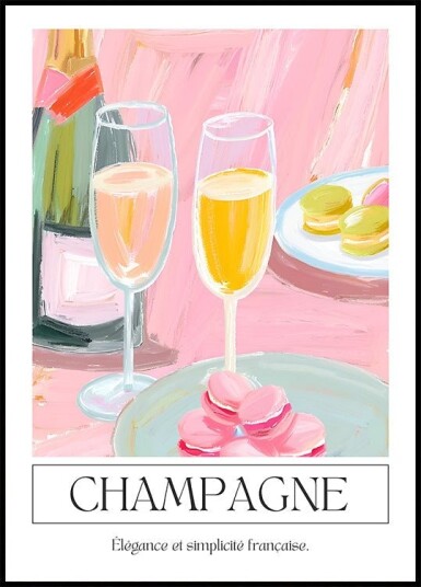Champagne Poster Plakat / 30x40cm