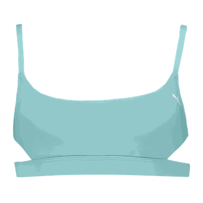 Puma Swim Women Peekaboo Top 1P bikinioverdel dame Turquoise L