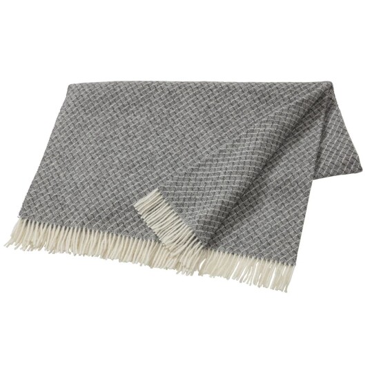 Scandi Living Wicker ullpledd Grey