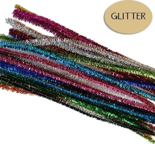 Carioca Chenille Glitter 30 Cm 8 Mm 24 Stk Mix Carioca Chenille Glitter 30 Cm 8 Mm 24 Stk Mix