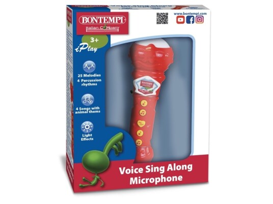 Bontempi Voice Sing-Along Microphone Mikrofon Til Lek Og Moro 3 År Aaa Flerfarget Bontempi Voice Sing-Along Microphone Mikrofon Til Lek Og Moro 3 År Aaa Flerfarget