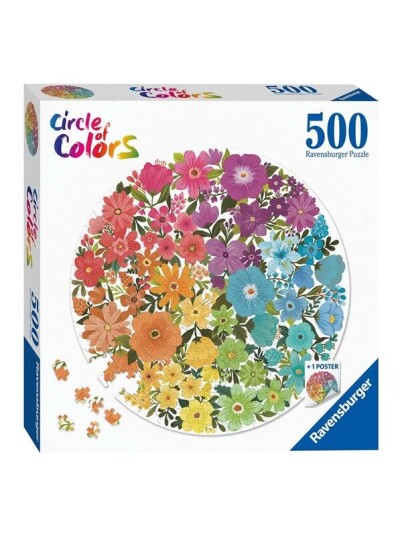 Ravensburger Circle of Colours Puzzles - Flowers 500pcs. Ravensburger Circle of Colours Puzzles - Flowers 500pcs.