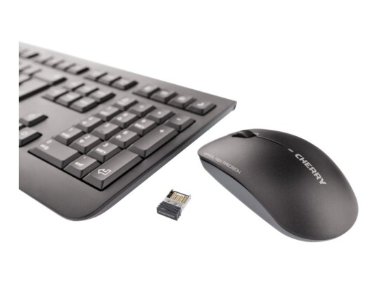 Cherry Dw 3000 - Tastatur- Og Mussett - Trådløs - 2.4 Ghz - Storbritannia - Svart Cherry Dw 3000 - Tastatur- Og Mussett - Trådløs - 2.4 Ghz - Storbritannia - Svart