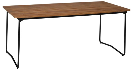 Grythyttan Stålmöbler Bord B31 Teak/svart 170 x 92 cm Natur