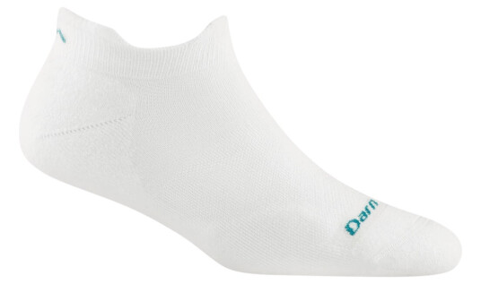 Darn Tough Women's Run No Show Tab Ultra-lightweight White Medium