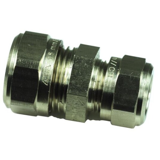 Gelia 3006111402 Klemringkobling rett, kobber-kobber, redusert, messing 16 x 15 mm Gelia 3006111402 Klemringkobling rett, kobber-kobber, redusert, messing 16 x 15 mm