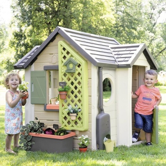 Smoby 810408 Frittstående lekehus 2 år 1 dører Flerfarget Smoby 810408 Frittstående lekehus 2 år 1 dører Flerfarget