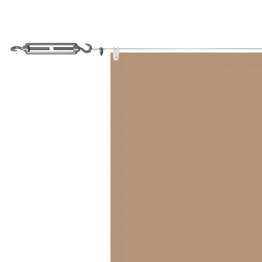 vidaXL Vertikal markise gråbrun 60x1200 cm oxford stoff