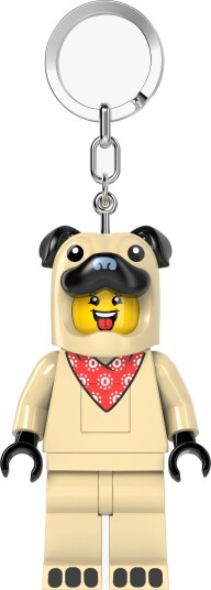 Lego Minifigures Pug Nøkkelring Med LED-Lys
