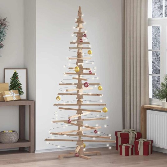  Juletre av tre til pynt 210 cm heltre furu