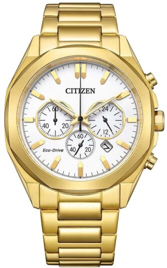 Citizen Herreklokke CA4592 85A Eco Drive Hvit/Gulltonet stål Ø41 mm Citizen Herreklokke CA4592 85A Eco Drive Hvit/Gulltonet stål Ø41 mm