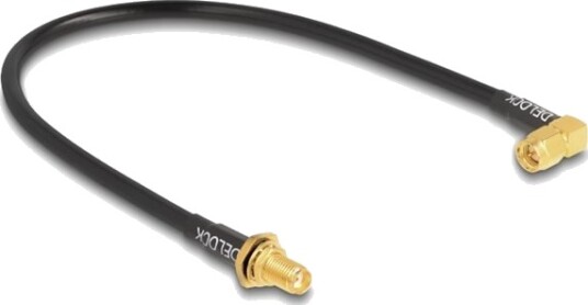 Delock Antennekabel Sma R Skott Til Sma P Vinklet 30 Cm Koaksial Rg-58/U Svart