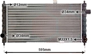 VAN WEZEL 37002050 Radiator motorkjøling