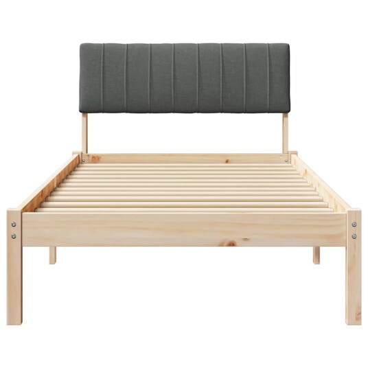 Sengestamme brun og mørkegrå 90 x 200 cm Heltre furu