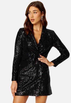 FOREVER NEW Jordan Sequin Blazer Dress Black 34 FOREVER NEW Jordan Sequin Blazer Dress Black 34