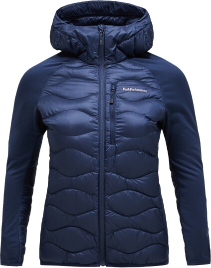 Peak Performance Helium Down Hybrid Hood Dame Blue Shadow S