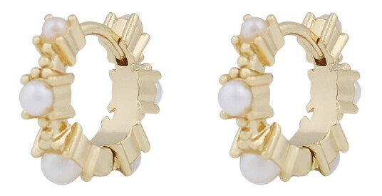 SNÖ Of Sweden Lucy Small Ring Earrings Gold White Onesize