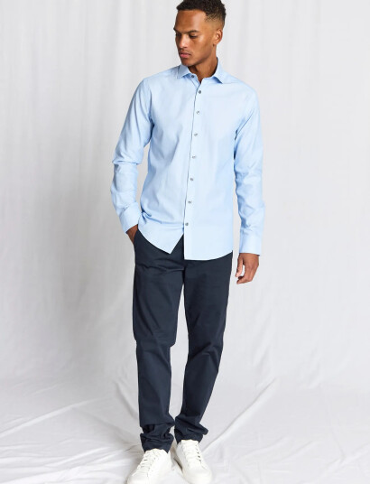 Bruun & Stengade Bs Sliskovic Slim Fit Shirt Blue 41