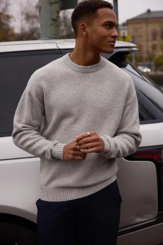 Jack & Jones Jjesoho Ollie Knit Crew Neck Sn Strikkegensere Grå