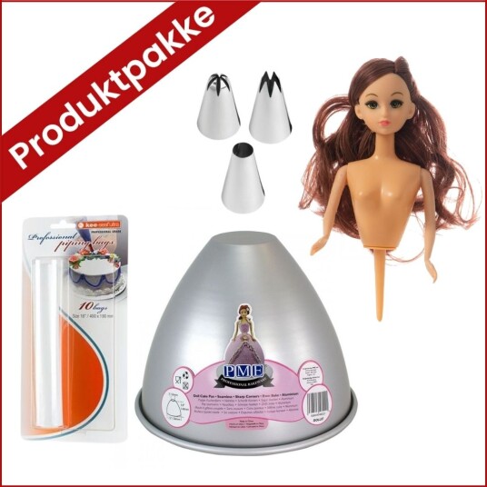Produktpakke Til Dukkekake Brunt Hår | Slikkepott.No Produktpakke Til Dukkekake Brunt Hår | Slikkepott.No