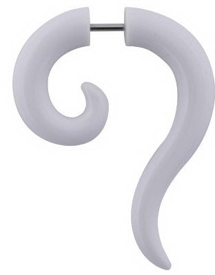 Fake Curl Piercing Hvit