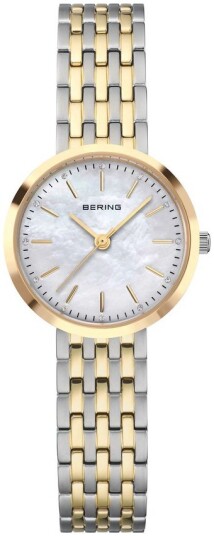 Bering Dameklokke 19126 710 Classic Hvit/Gulltonet stål Ø26 mm