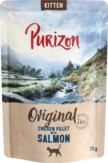 Purizon Våtfôr Kitten Kornfri Med Laks Kyllingfilet 6 X 70 G
