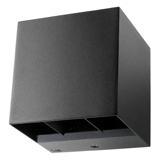 Artes Mini 8W vegglampe opp/ned lys IP44 2700 Kelvin - Dimbar - Svart
