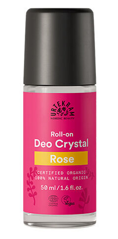 Urtekram Rose Crystal RollOn Deodorant Øko & Vegan  50ml