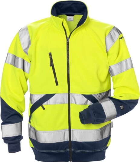 Fristads Sweatshirt-Jacka 7426 Shv, Klass 3 Varsel Gul/marinblå Xs Fristads Sweatshirt-Jacka 7426 Shv, Klass 3 Varsel Gul/marinblå Xs