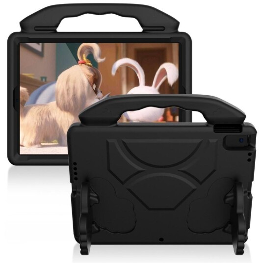 INCOVER iPad 10.2" (2021 / 2020 / 2019) / Pro 10.5" / Air (2019) / Pro 11" Barn Deksel - Thumb Stativfunksjon Deksel Svart