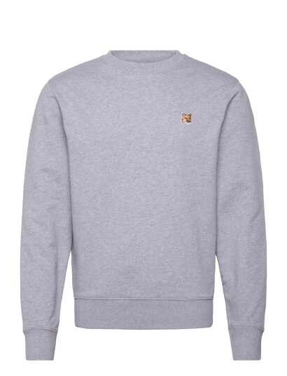 Maison Kitsune Fox Head Patch Regular Sweatshirt Grey XXL Maison Kitsune Fox Head Patch Regular Sweatshirt Grey XXL