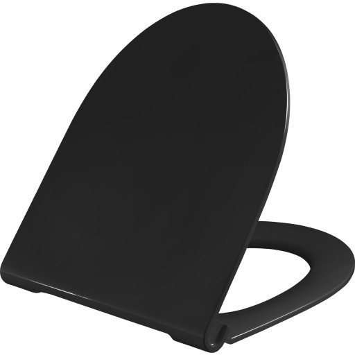 Pressalit Spira 946 Toalettsete, Soft Close, Avtagbar, Sort