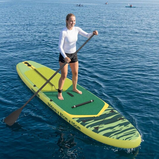 SUP-brett med sete 2-i-1 POSEIDON 366 x 81 x 15 cm Grønn for SUP-brett med sete 2-i-1 POSEIDON 366 x 81 x 15 cm Grønn for
