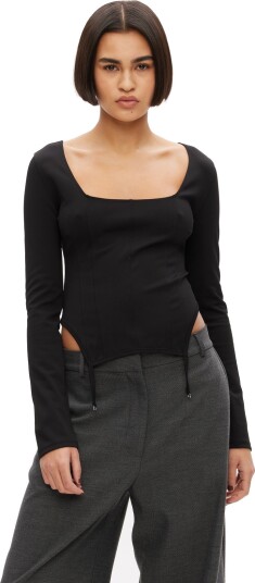 Les Coyotes De Paris Fitted Lingerie Top Black XL Les Coyotes De Paris Fitted Lingerie Top Black XL