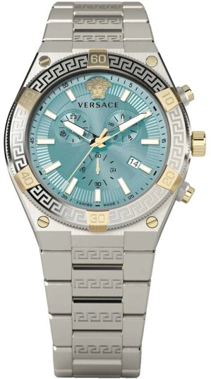 Versace Herreklokke VESO01223 Sport Greca Blå/Stål Ø46 mm