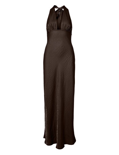 Pieces Pcbyrsa Sl Ankle Dress Wvn D2D Pp Brown XL