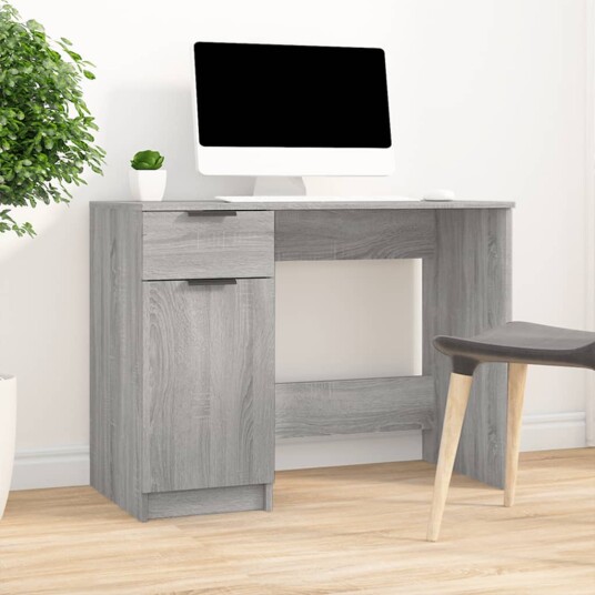 vidaXL Skrivebord grå sonoma 100x50x75 cm konstruert tre vidaXL Skrivebord grå sonoma 100x50x75 cm konstruert tre