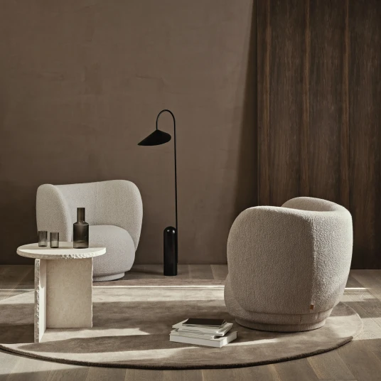 Ferm Living Stille Tufted Rug Ø240 Ash Brown Ferm Living Stille Tufted Rug Ø240 Ash Brown