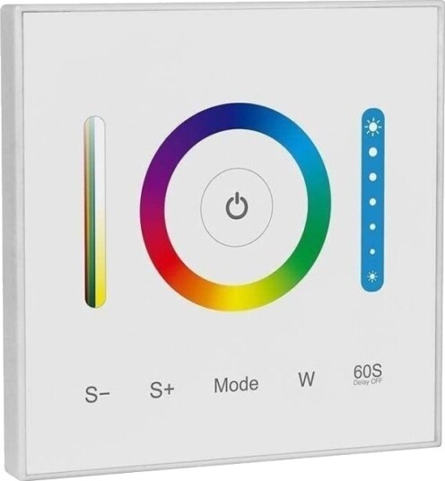 V Tac Controller Controller Fjernkontroll Veggpanel Glass 3In1 V Tac Rgb+Cct 1 Sone Vt 2433