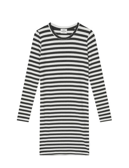 Mads Nørgaard 5X5 Classic Stripe Dubina Short Dress Black 152