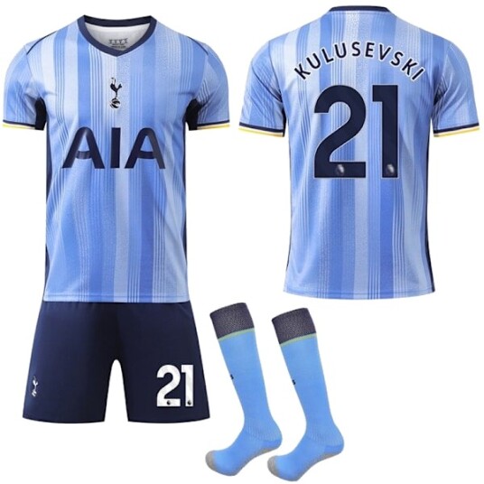 Tottenham Hotspur Ny Sesong Bortedrakt Fotballtrøye Barn Størrelse 24 25 Nr 21 Kulusevski