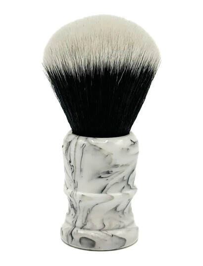 Parker Parker White W/ Black Marbled Handle - Tuxedo Knot Synthetic Bristle Brush "Arctic Storm" - White - ONE SIZE Parker Parker White W/ Black Marbled Handle - Tuxedo Knot Synthetic Bristle Brush "Arctic Storm" - White - ONE SIZE