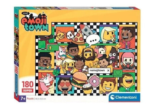 Clementoni Jigsaw Puzzle Super Color Emoji Town 180pcs. Gulv