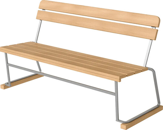 Grythyttan Stålmöbler Sofa 3 Oljet eik / Galvanisert Grythyttan Stålmöbler Sofa 3 Oljet eik / Galvanisert