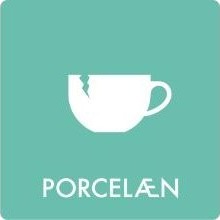 Piktogram Porcelæn L12xb12cm,Stk