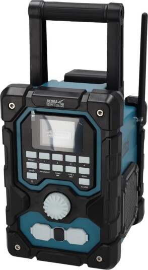 Dedra DED7006BT Byggeradio DAB+/FM, Bluetooth, IP54, oppladbart batteri