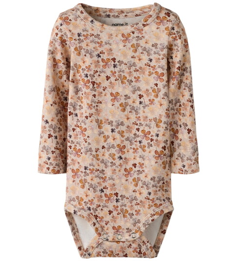 Name It Body I/e NbfNovea Sopp 50 Langermet Body Beige Brun Oransje