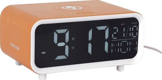 Karlsson Alarmklokke Chunky LED W. Phone Charger Gul