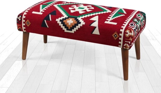 Crossett Sittepuff 91 cm Rød/Hvit